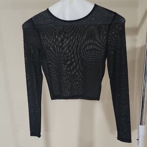 Windsor Black Sheer Crop Top